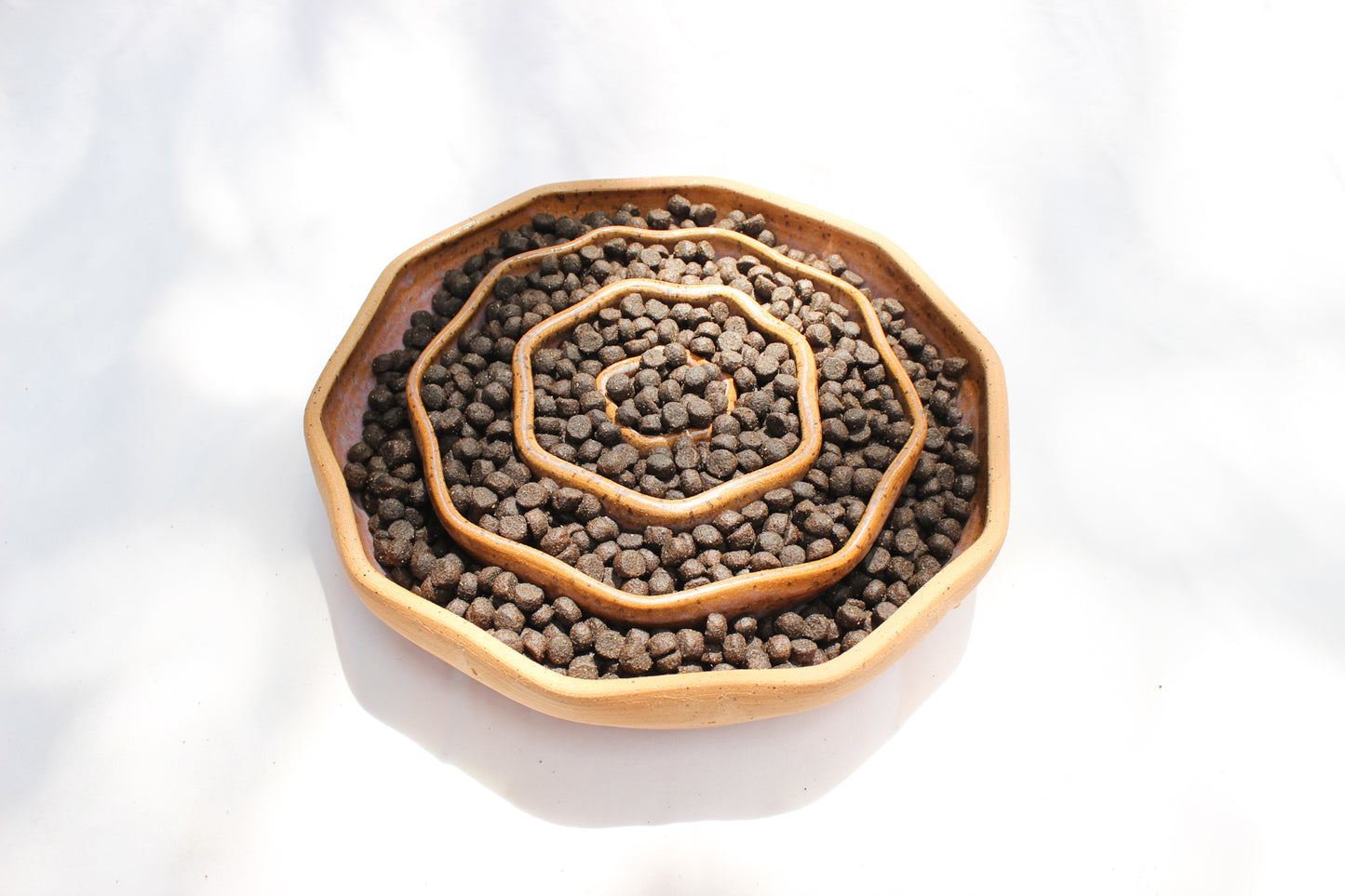 LARGE Wavy Slow Feeder Bowl - Cinnamon Ripple (33)