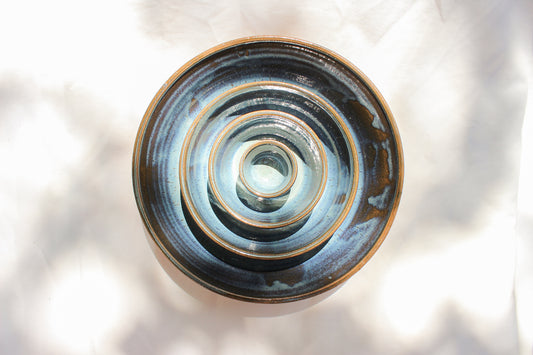 LARGE Smooth Slow Feeder Bowl - Texture Dark Cloud (37)