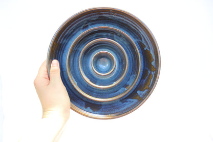 LARGE Smooth Slow Feeder Bowl - Texture Dark Cloud (37)