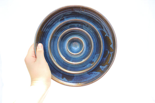 LARGE Smooth Slow Feeder Bowl - Texture Dark Cloud (37)