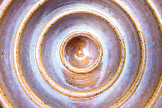LARGE Smooth Slow Feeder Bowl - Cinnamon Ripple