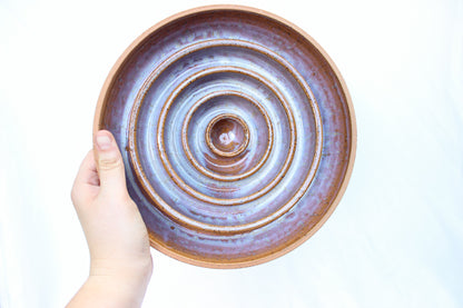 LARGE Smooth Slow Feeder Bowl - Cinnamon Ripple