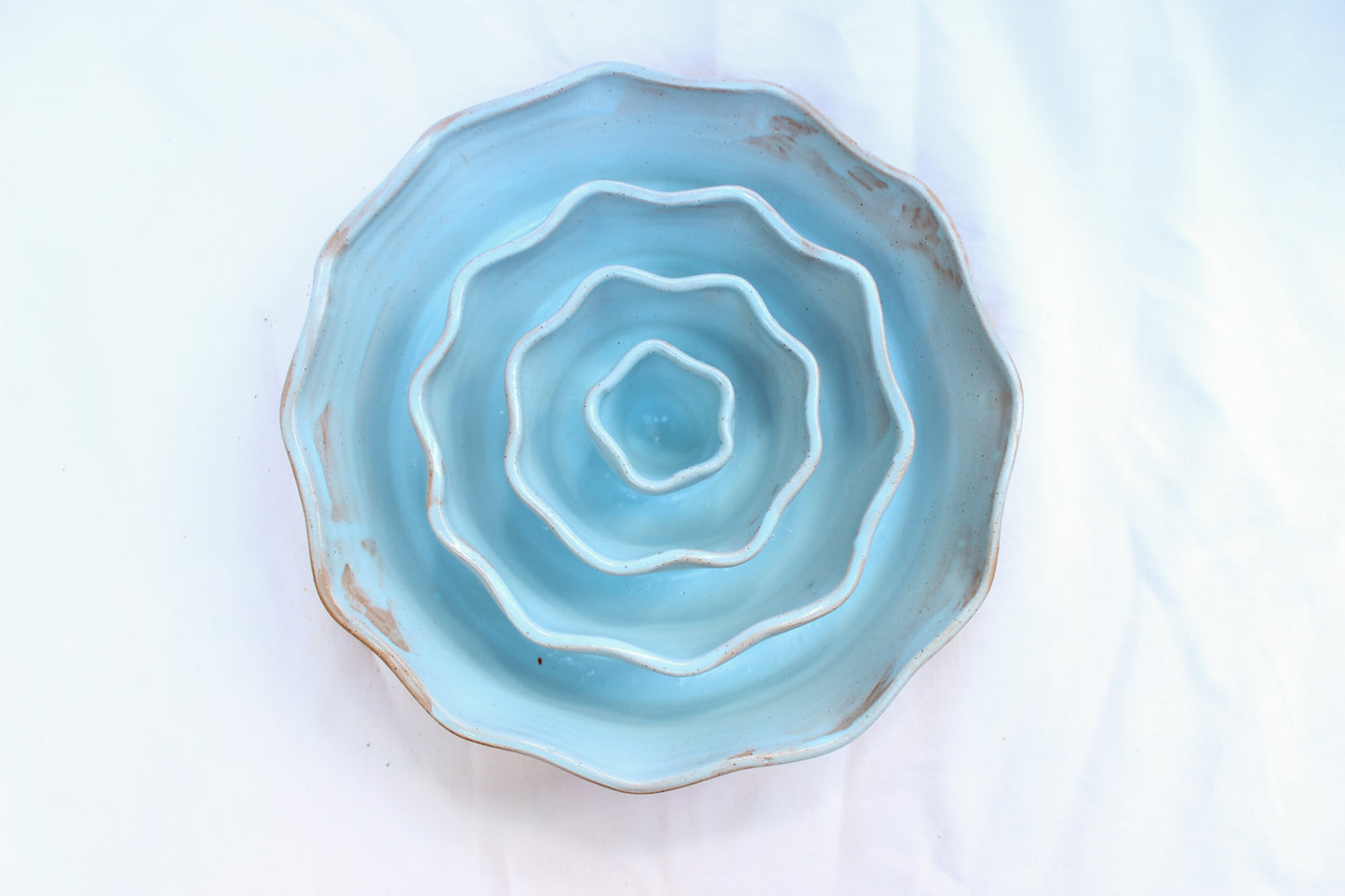 LARGE Wavy Slow Feeder Bowl - Sky Blue (40)