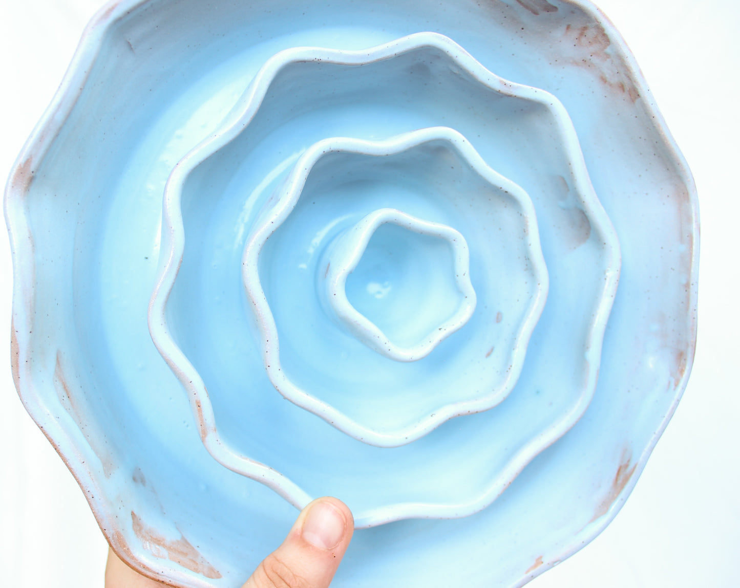 LARGE Wavy Slow Feeder Bowl - Sky Blue (40)